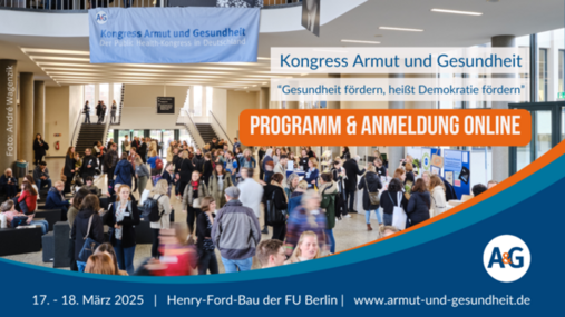 Eingangshalle des Kongresses Armut und Gesundheit