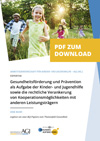 Cover der Expertise: Im oberen Teil befindet sich ein Foto von Kindern, die in Sommerkleidung lachend durch den Wald laufen