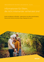 Cover der Broschüre mit Bild von Eltern und Kind im Wald